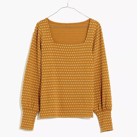 Madewell Floral Jacquard Square-Neck Top nwt large - Picture 6 of 8